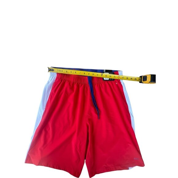 Uipro Mens Athletic Red & White Qwick-Dry Shorts With Blue Drawstring Pockets Si - Picture 3 of 6